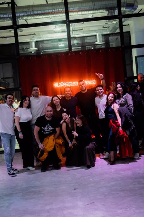 Bailadores durante un evento de La Mandinguera en Madrid
